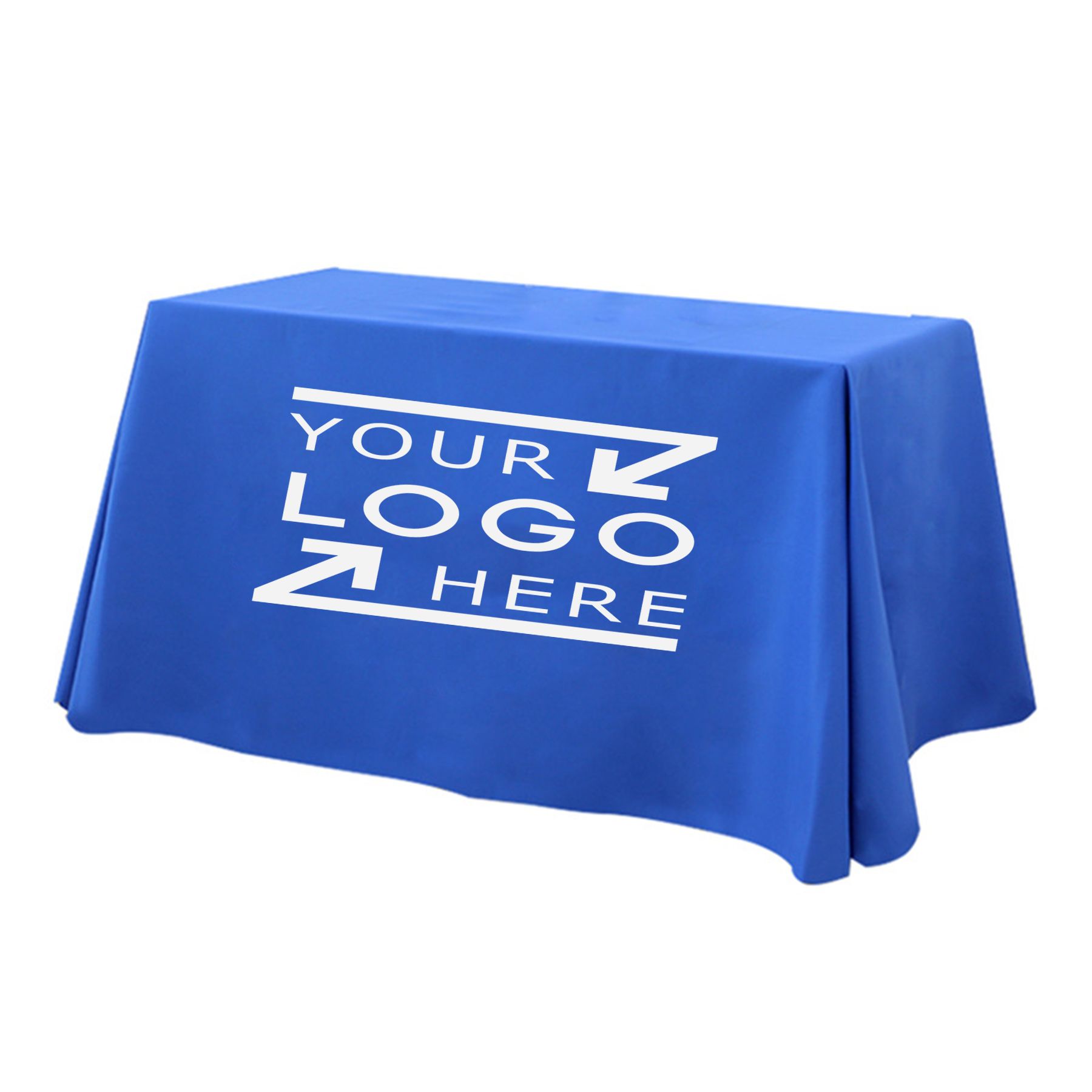 78" Hotel Tablecloth Cover - Screenprinted - 78" L x 59" W - Min Qty 200